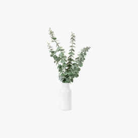 Faux Eucalyptus Stems & White Vase