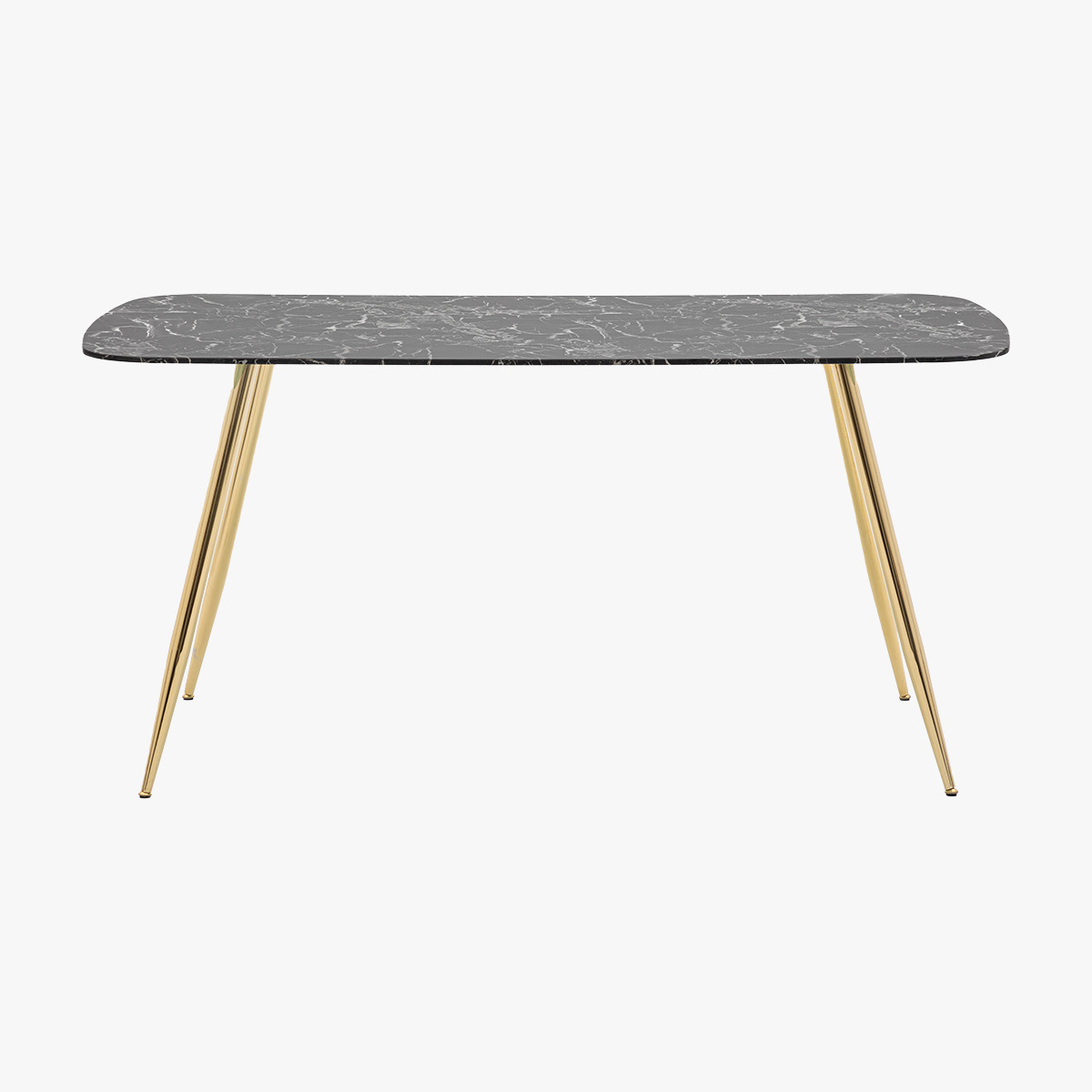 Otto Dining Table in Black Marble