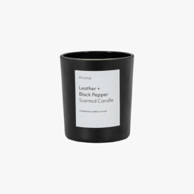 Aura Scented Candle in Leather & Black Pepper - Medium