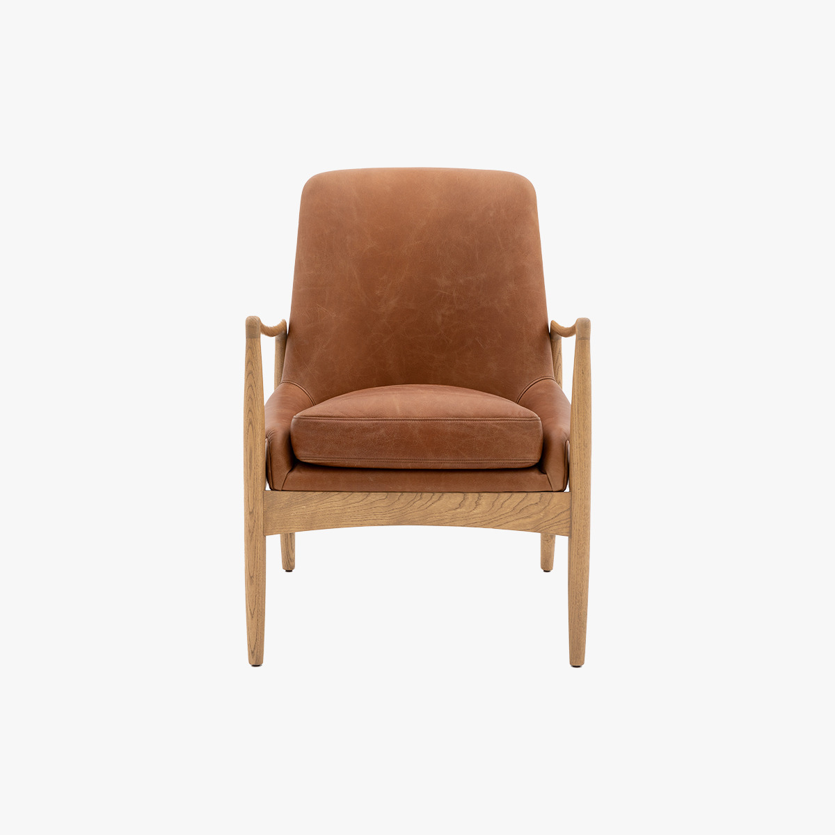 Dandy Armchair in Brown Leather