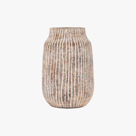 Cedar Vase in Earthy White - Small