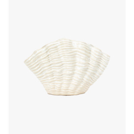 Cockle Shell Vase in White - Small