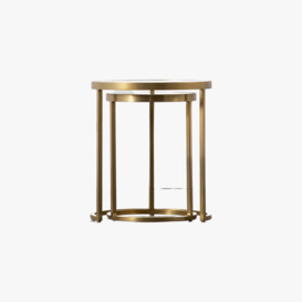 Rosalind Nest of Two Tables in Gold