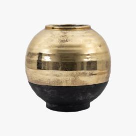 Shimmer Vase in Black and Gold, Small