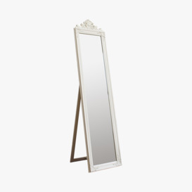 Crest Cheval Mirror in White