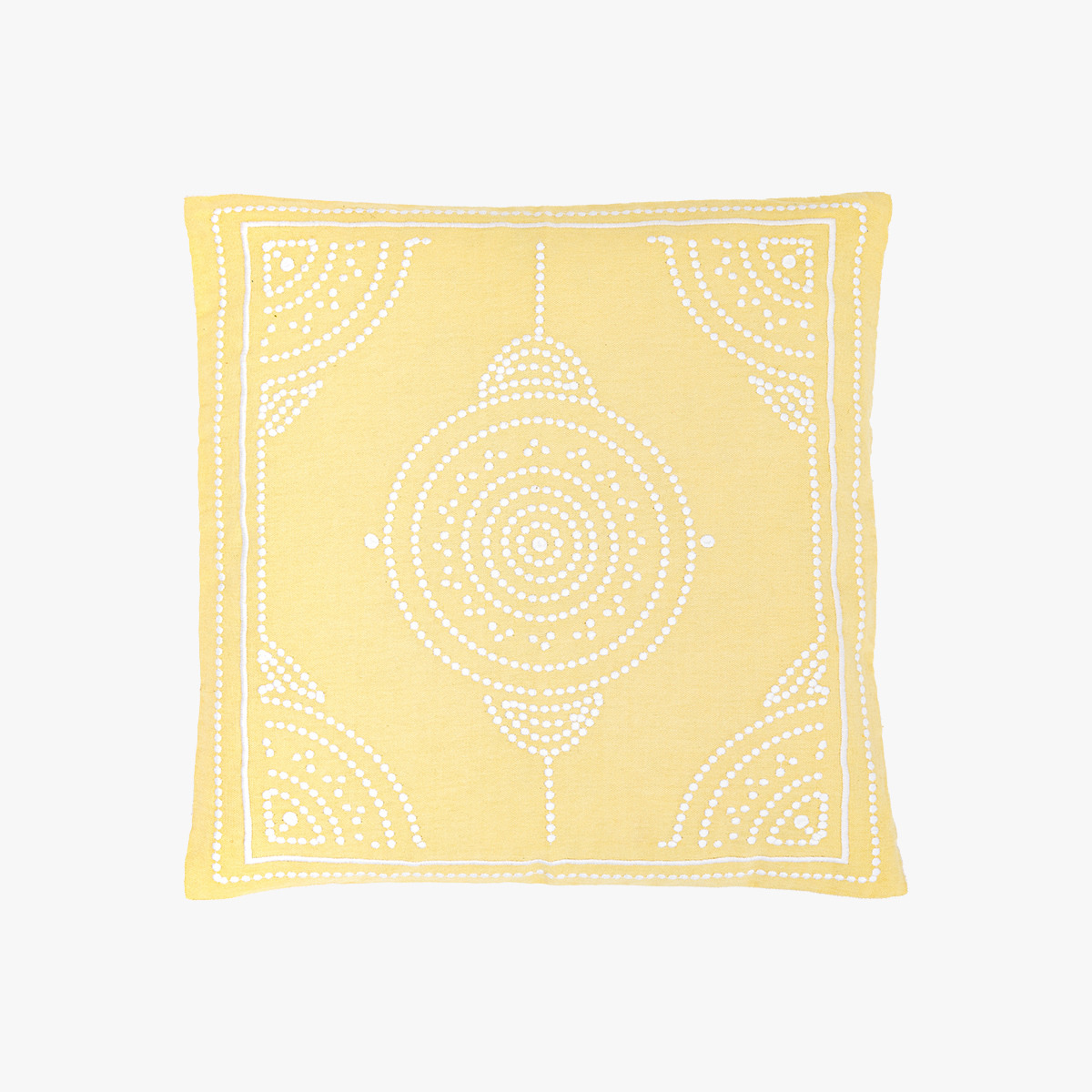 Batik Cushion Cover in Lemon