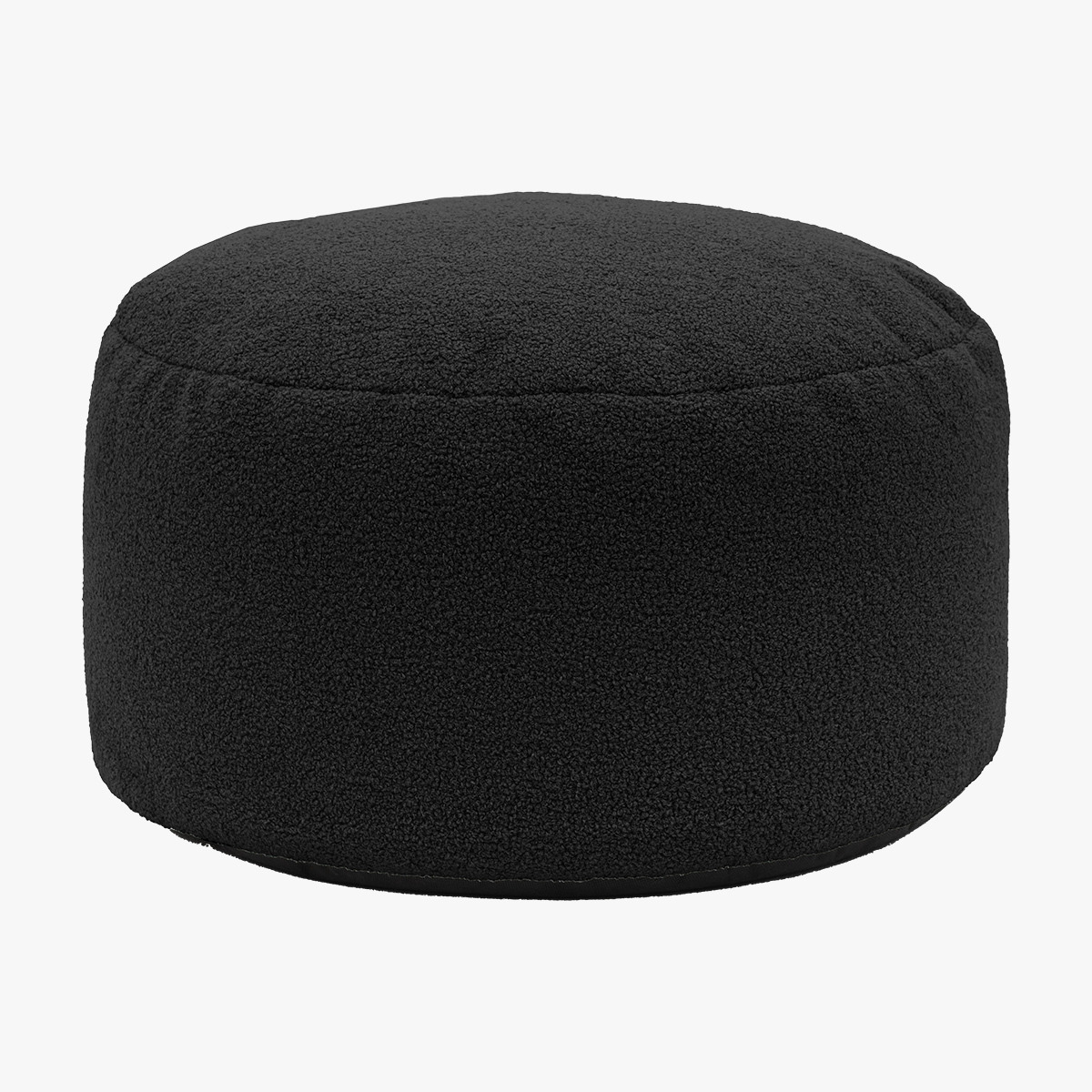 Cloud Round Boucle Pouffe in Charcoal