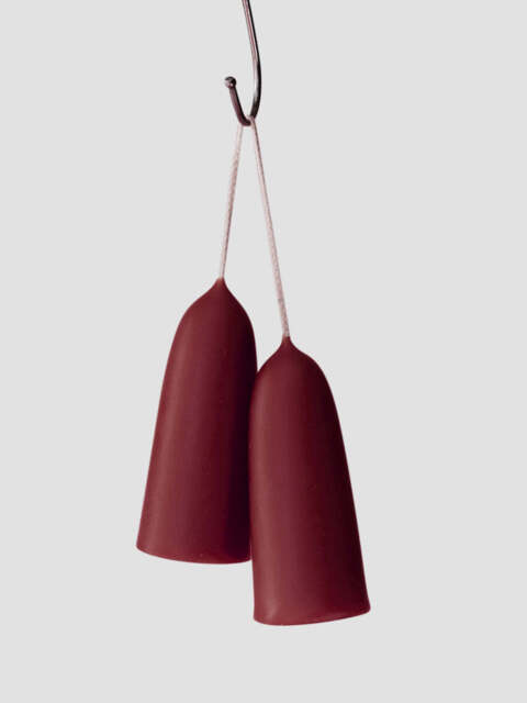 Claret Beeswax Stubby Candles Set of 2 - Default - Piglet in Bed
