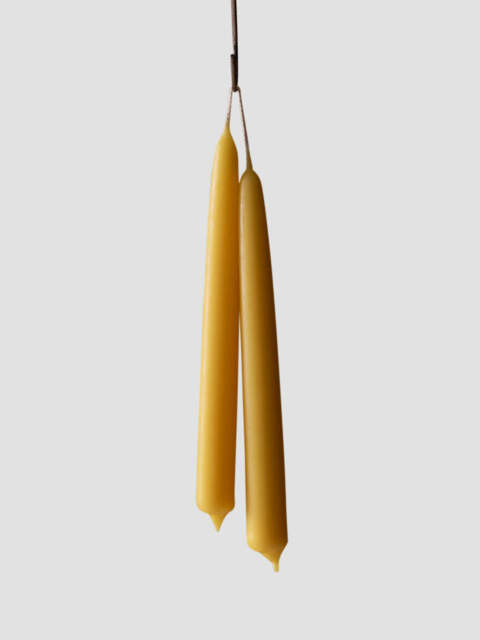 Goldenrod Beeswax Dining Candles Set of 2 - Default - Piglet in Bed