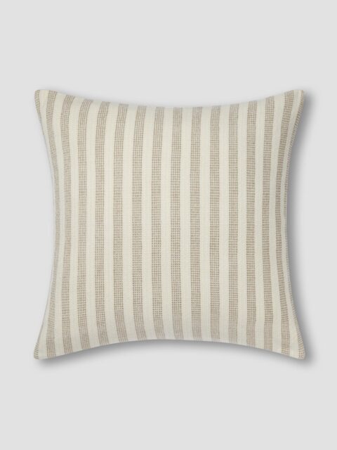 Oatmeal Pembroke Stripe Wool Cushion Cover - 50 x 50cm - Piglet in Bed