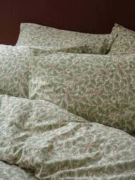 Leafy Arbour Oak Washed Cotton Percale Pillowcases (Pair) - Standard - Piglet in Bed