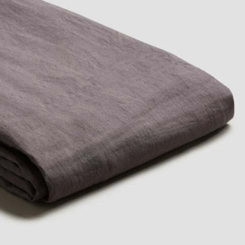 Piglet Charcoal Grey Linen Duvet Cover Size Super King