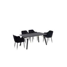 PNT027-6XVE002 Table colour: Black, Pack: Set of 6, Colour: Black