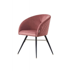 Vittorio LUX velvet dining chair Pack: Single, Colour: Pink