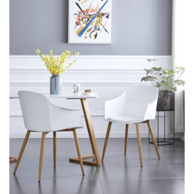 Eden Dining Chair Pack: Single, Colour: White