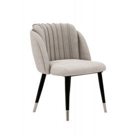 Milano LUX velvet dining chair Pack: Single, Colour: Grey