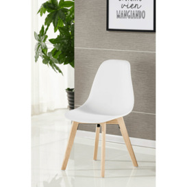 Rico Dining Chair Pack: Single, Colour: White
