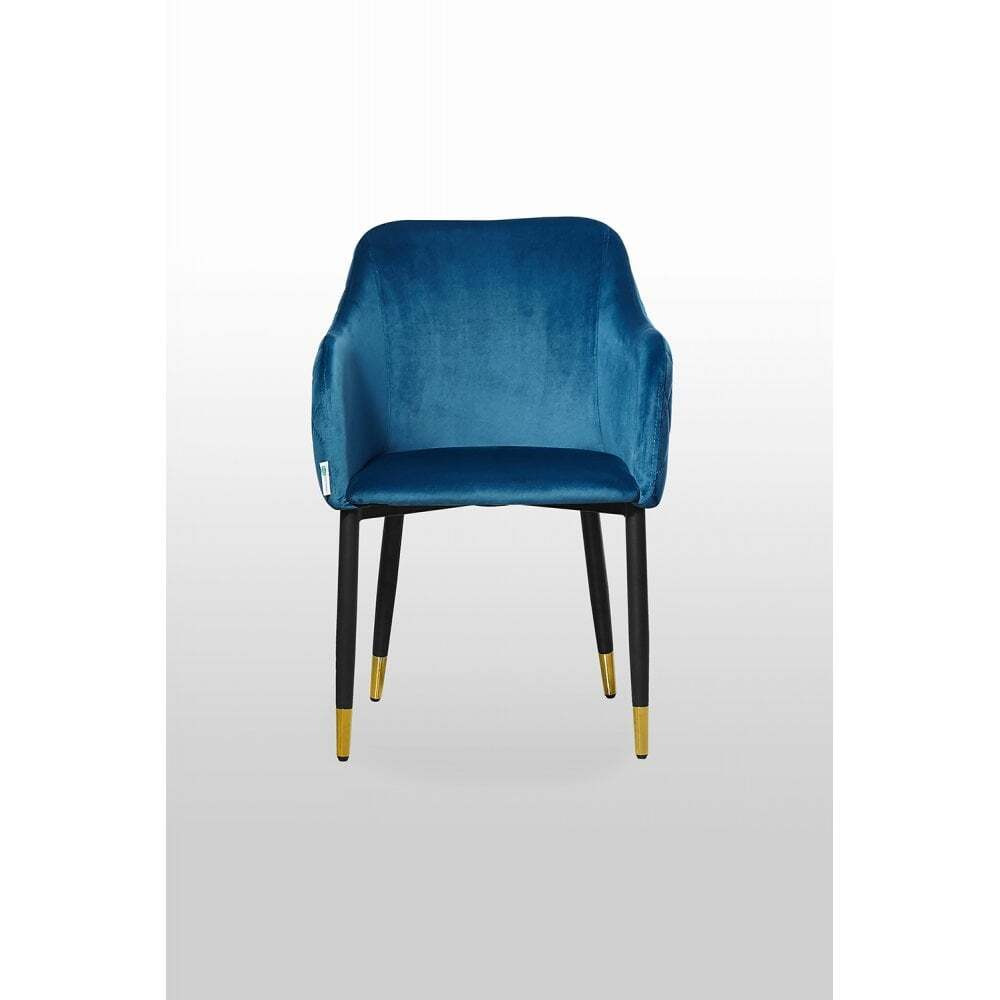 Verona LUX velvet dining chair Pack: Single, Colour: Blue