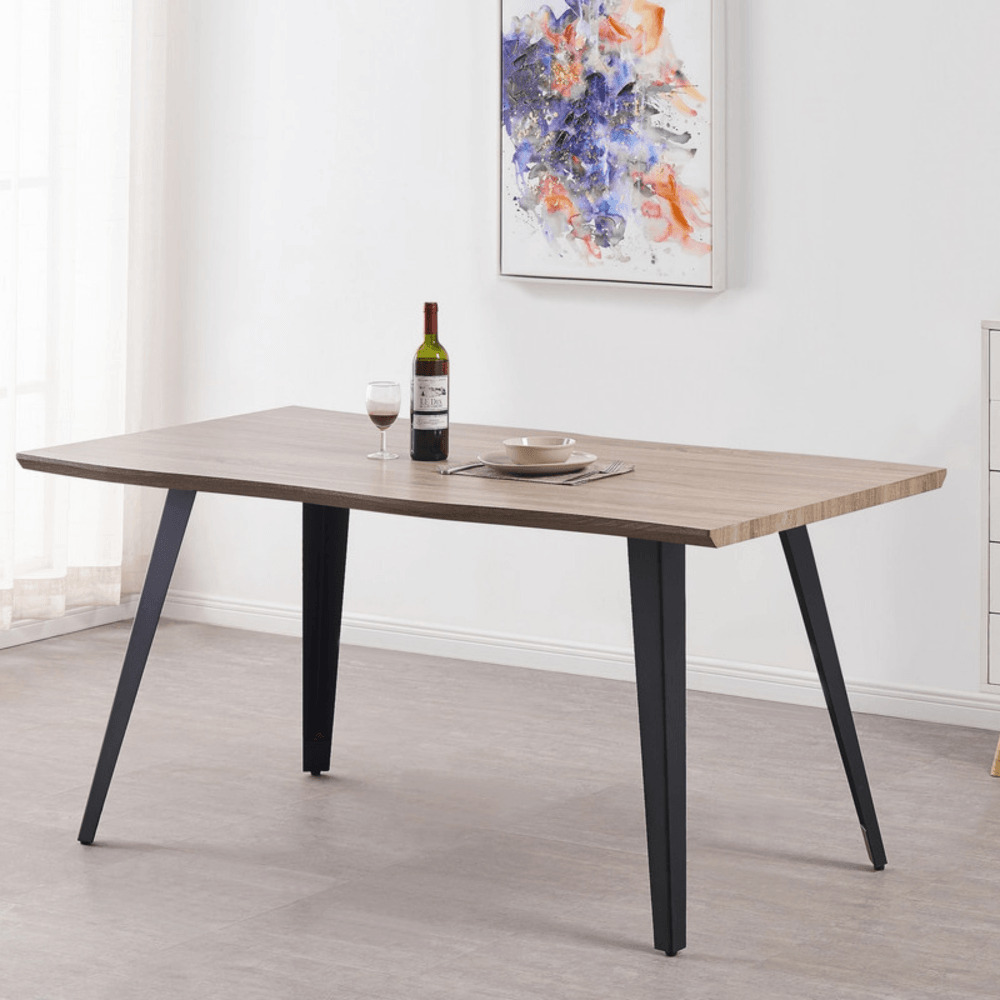 Milano Duke LUX Dining Set - a Light Walunt Dining Table & 4 Velve