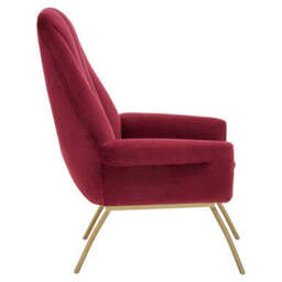 Billi Wine Velvet Lounge Chair - thumbnail 3