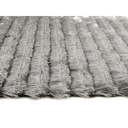 Carved Glamour Silver Grey Shaggy Rug - thumbnail 2