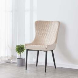 Barclay LUX velvet chair - Cream