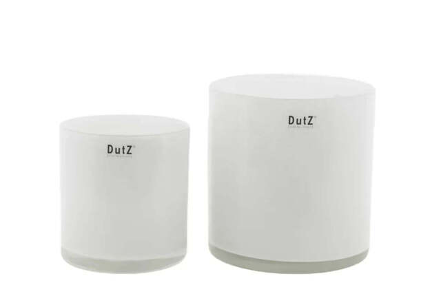 CYLINDER C1 Votive - H14 D14cm - WHITE - image 1