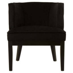 Daxton Black Velvet Curved Back Chair - thumbnail 2