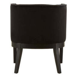 Daxton Black Velvet Curved Back Chair - thumbnail 5