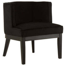 Daxton Black Velvet Curved Back Chair - thumbnail 3