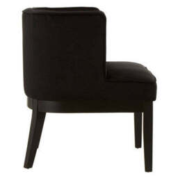 Daxton Black Velvet Curved Back Chair - thumbnail 4