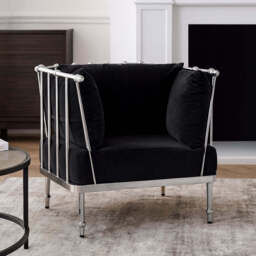 Novo Chair With Silver Finish Tapered Arms - thumbnail 1