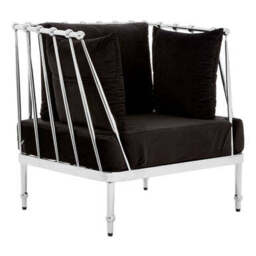 Novo Chair With Silver Finish Tapered Arms - thumbnail 3