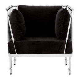 Novo Chair With Silver Finish Tapered Arms - thumbnail 2