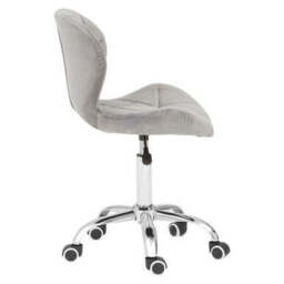 Franki Grey Velvet Quilted Home Office Chair - thumbnail 5