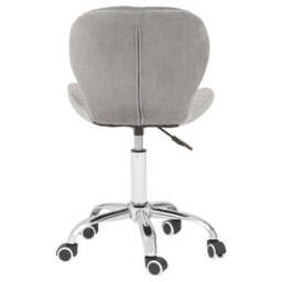 Franki Grey Velvet Quilted Home Office Chair - thumbnail 6