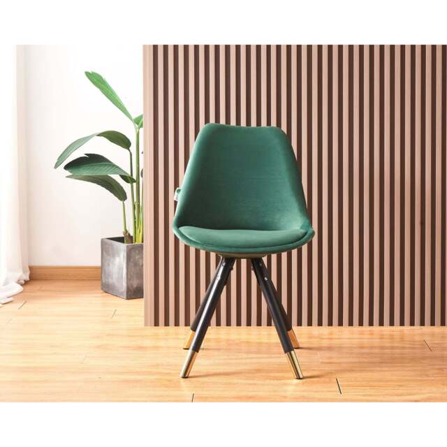 Sofia Velvet Dining Chair with Metal Legs - Retro Scandinavian Style - image 1