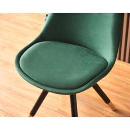 Sofia Velvet Dining Chair with Metal Legs - Retro Scandinavian Style - thumbnail 2