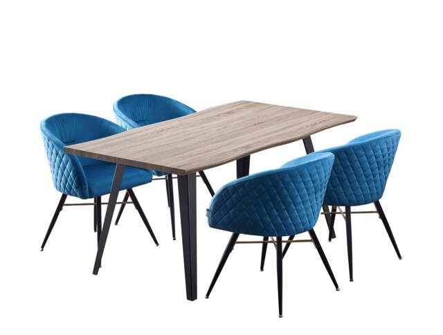 Vittorio Rocco LUX Dining Set - Blue / Set of 4