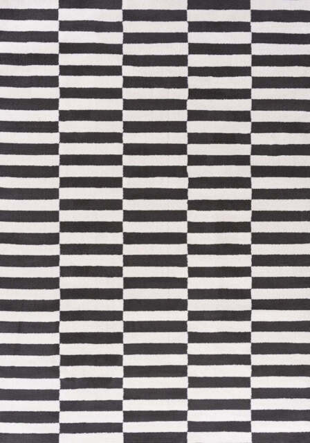 Loft Striped Dark Grey Rug - 240X340 cm