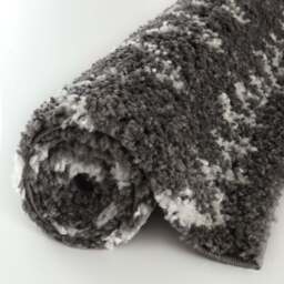 Moroccan Dark Grey Shaggy Rug - 940 - thumbnail 5