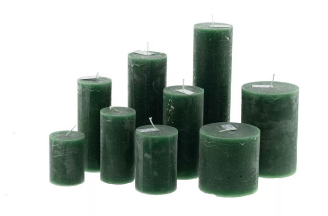 LUXURY RUSTIC CANDLE - DARKGREEN - image 1