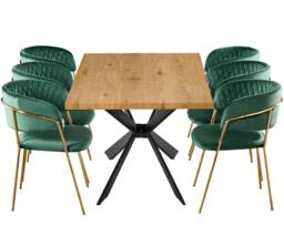Atarah Duke LUX Dining Set - Green / Set of 6