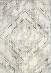 Abstract Vintage Cream & Grey Rug - 160X230 cm