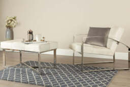 Kensington Townhouse Hairon Leather Chair With Steel Legs - thumbnail 3
