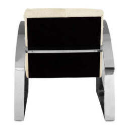 Kensington Townhouse Hairon Leather Chair With Steel Legs - thumbnail 6