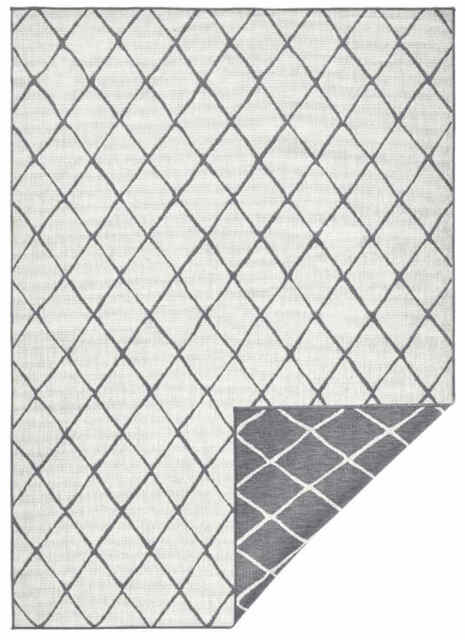 Reversible Indoor-Outdoor Geometric Flatweave Rug - image 1
