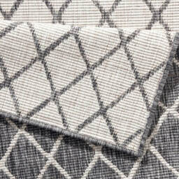 Reversible Indoor-Outdoor Geometric Flatweave Rug - thumbnail 3