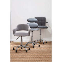 Finn Grey Home Office Chair With Swivel Base - thumbnail 3