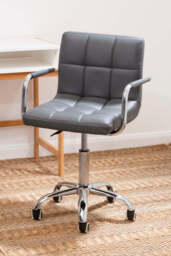 Finn Grey Home Office Chair With Swivel Base - thumbnail 1